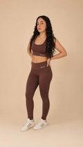 Conjunto Fitness Premium: Cropped com Bojo  + Legging de Cintura Alta em Poliamida, Alta Compressão