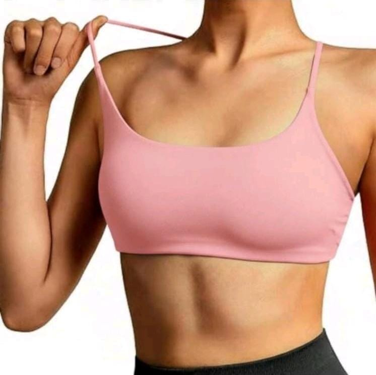 Cropped Feminina Top Faixa Dupla Treino Academia Stylife
